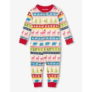 Little Blue House Baby Cream Fair Isle Union Suit 12-18 months VGUC